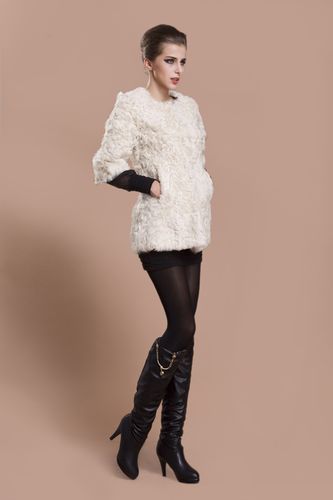 皮草 海宁2013新款韩版皮草外套女士韩版绵羊毛皮一体中长款 特价销售