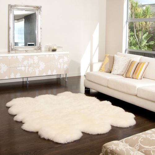 家居装饰客厅羊皮毛皮地毯六豪华真正的羊皮天然大地毯地毯